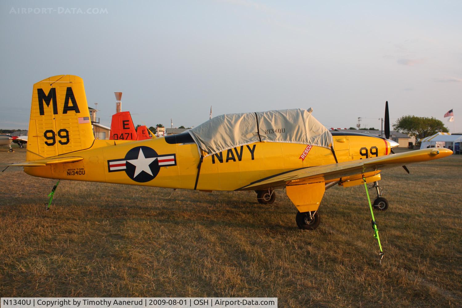 N1340U, 1957 Beech D-45 Mentor C/N BG-345DC, Beech-curtis D-45, c/n: BG-345DC