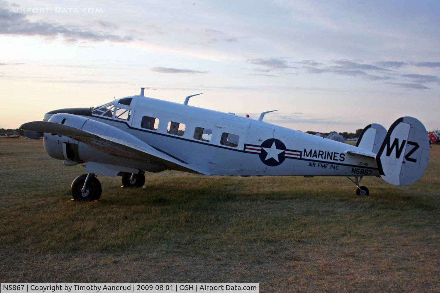 N5867, 1957 Beech E18S C/N BA-333, 1957 Beech E18S, c/n: BA-333