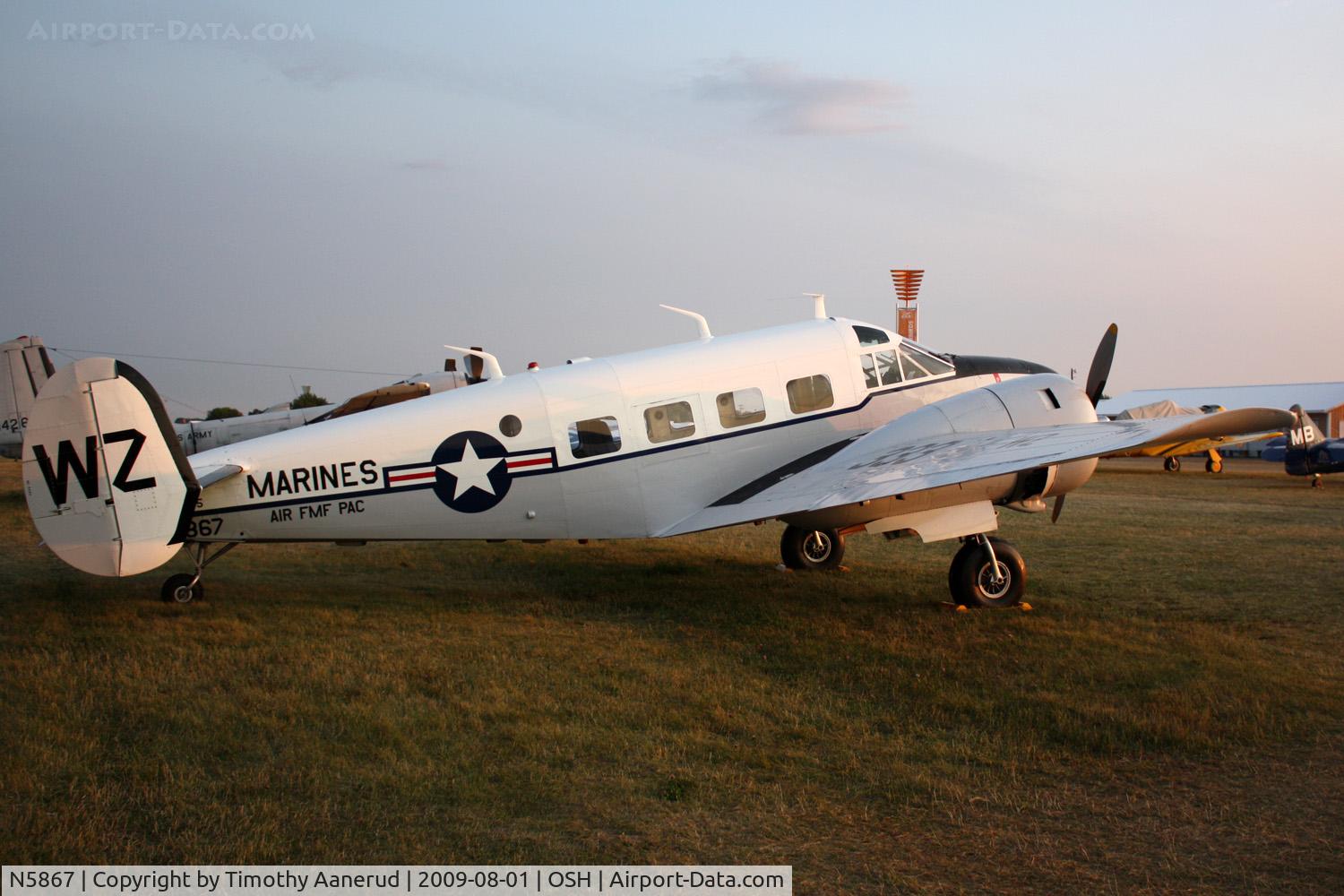 N5867, 1957 Beech E18S C/N BA-333, 1957 Beech E18S, c/n: BA-333