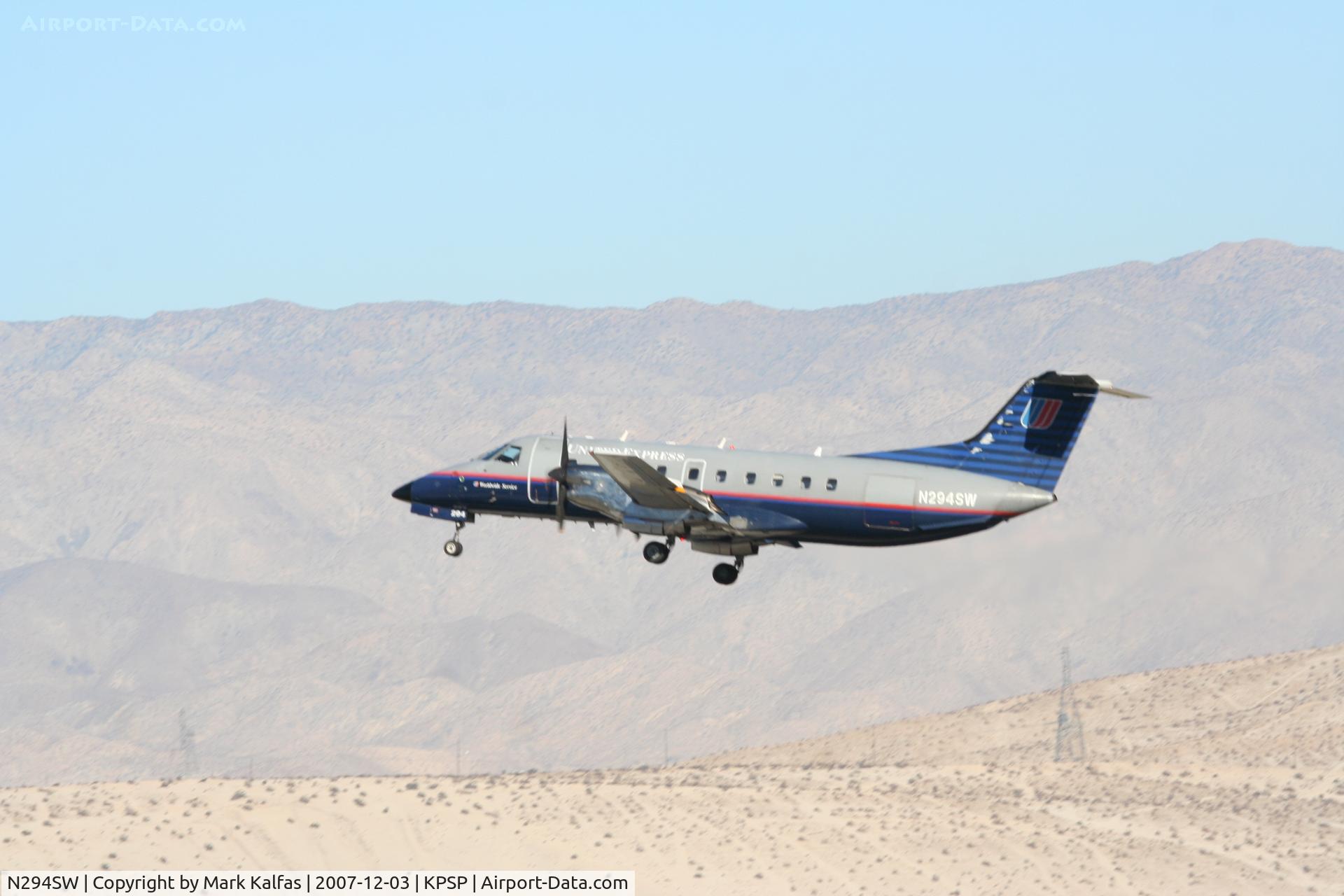 N294SW, 1996 Embraer EMB-120ER Brasilia C/N 120321, Skywest Embraer EMB-120ER, N294SW departing 31L KPSP.