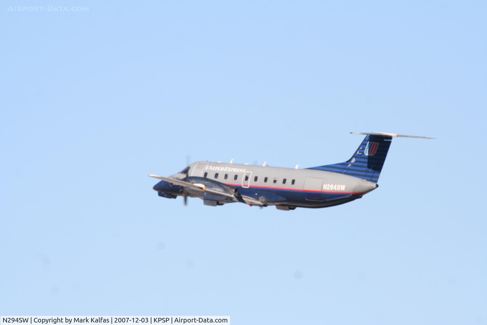 N294SW, 1996 Embraer EMB-120ER Brasilia C/N 120321, Skywest Embraer EMB-120ER, N294SW departing 31L KPSP.