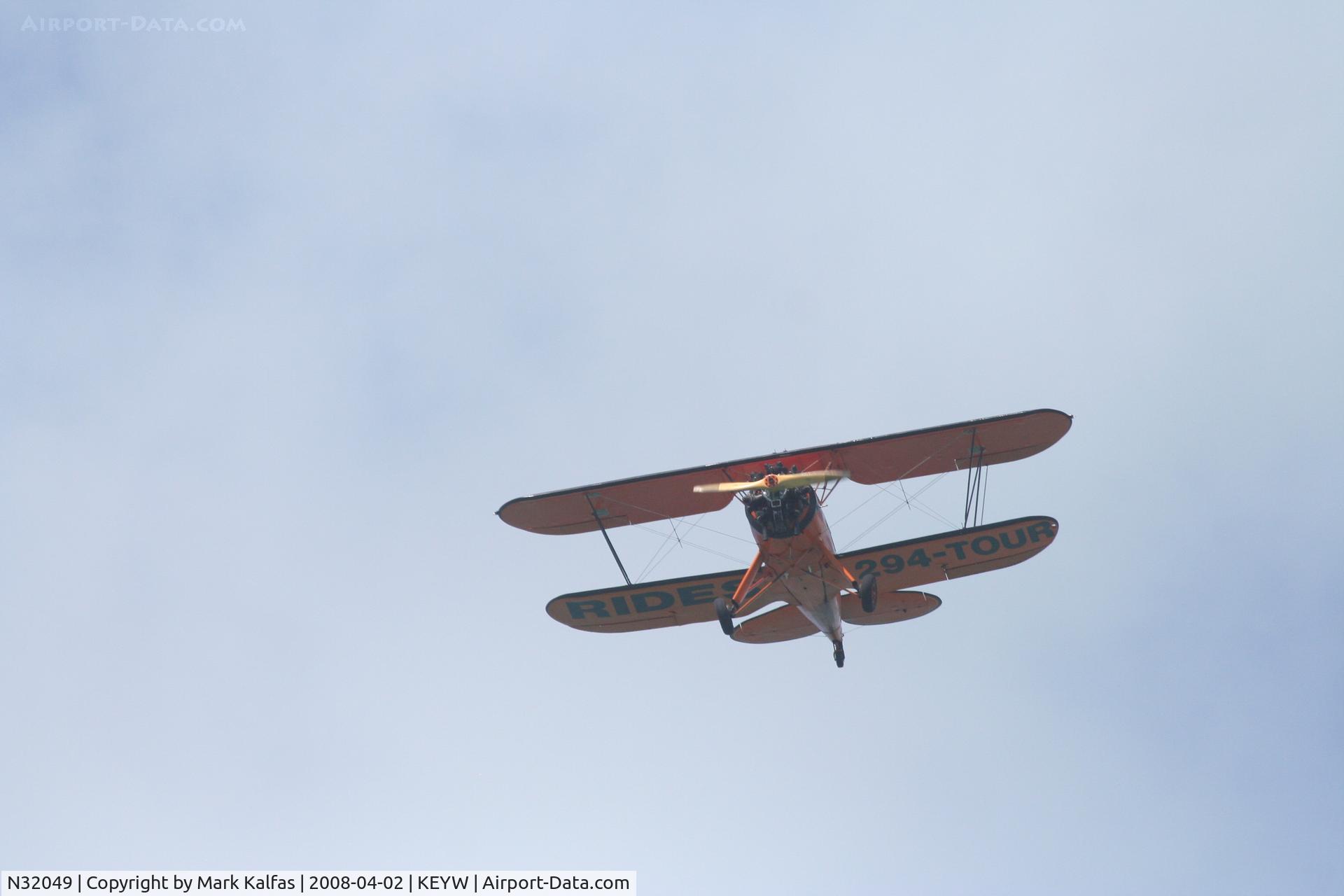 N32049, 1941 Waco UPF-7 C/N 5680, Waco UPF-7, N32049 flying over Key West KEYW