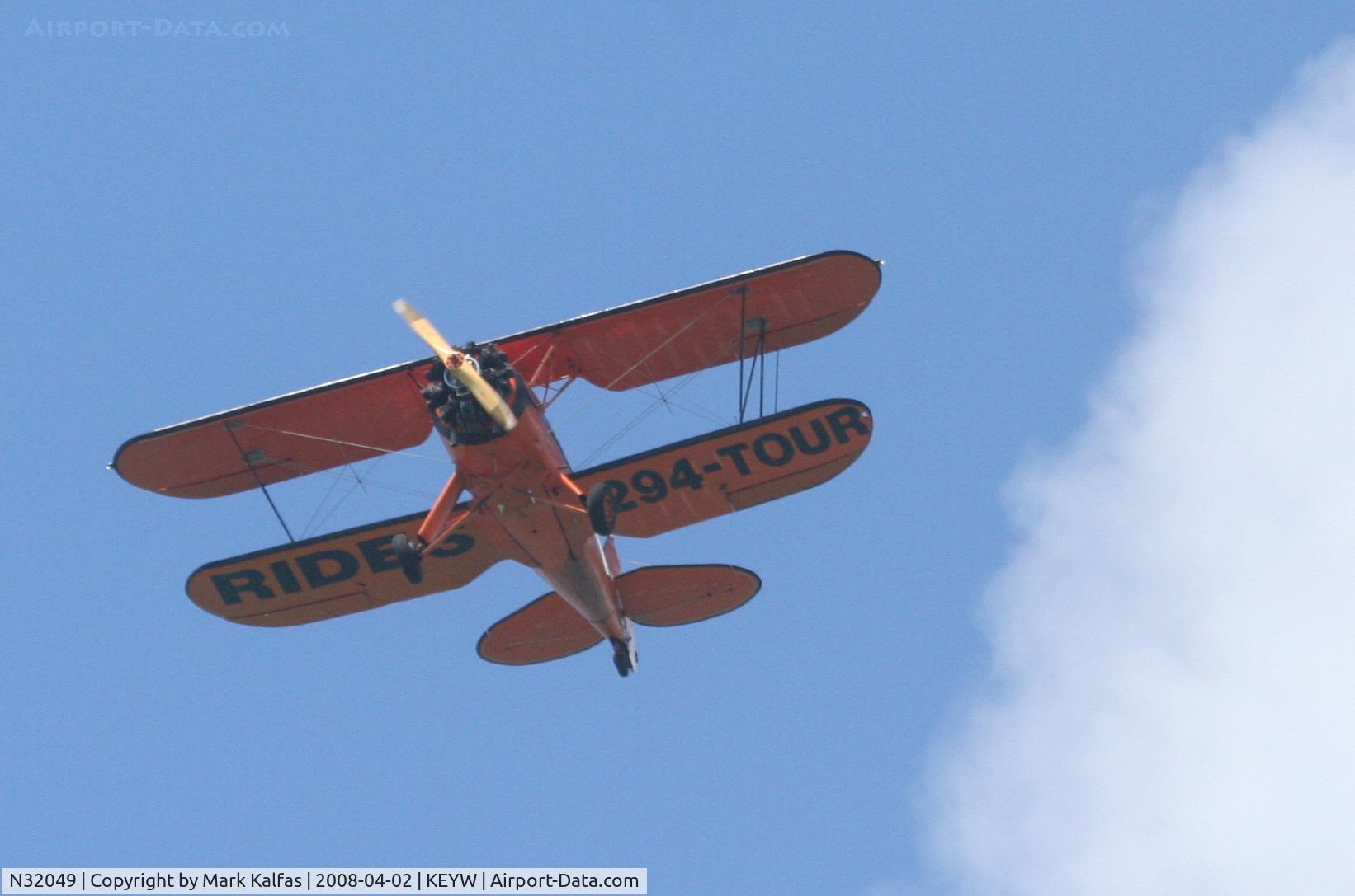 N32049, 1941 Waco UPF-7 C/N 5680, Waco UPF-7, N32049 flying over Key West KEYW