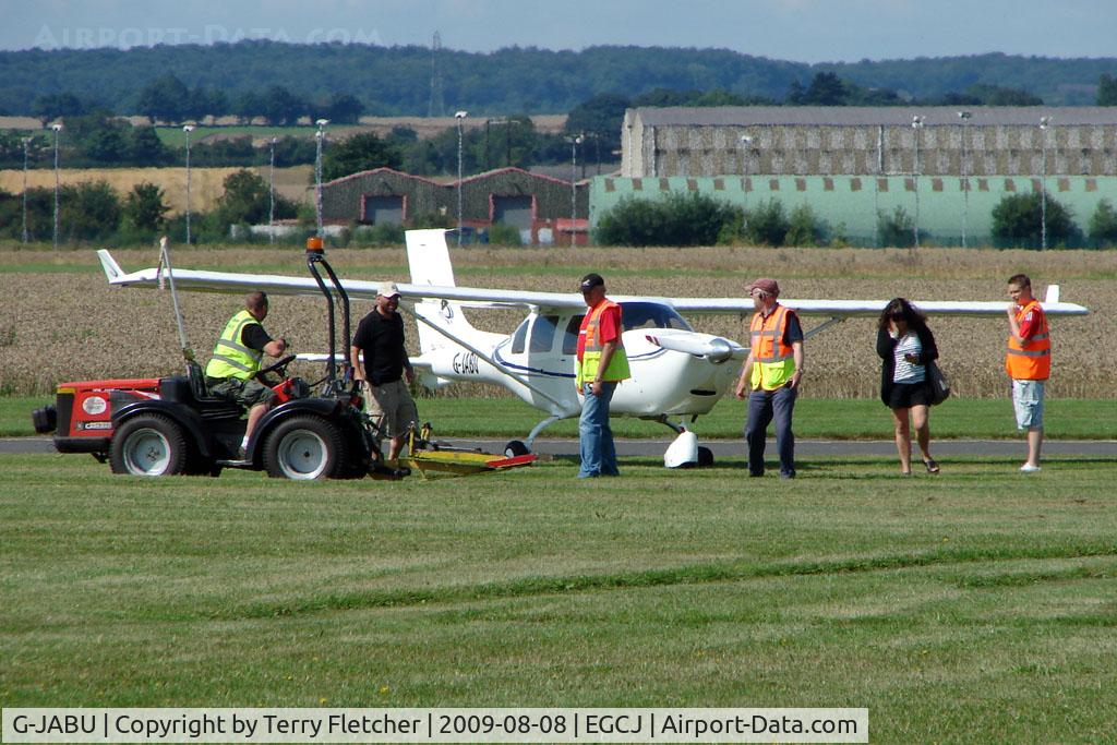 G-JABU, 2006 Jabiru J430 C/N PFA 336-14515, Developed a puncture whilst taxying in at  Sherburn for the 2009 LAA Great Northern Rally