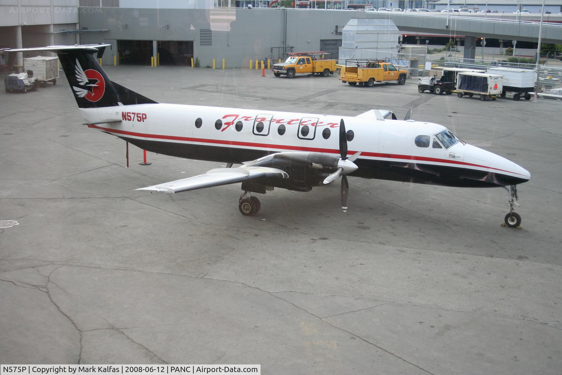 N575P, 1989 Beech 1900C C/N UC-95, Frontier Beech 1900C, N575P at the gate PANC.