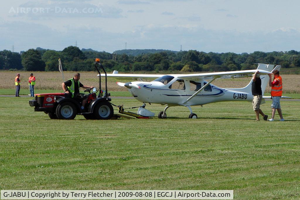 G-JABU, 2006 Jabiru J430 C/N PFA 336-14515, Developed a puncture whilst taxying in at  Sherburn for the 2009 LAA Great Northern Rally