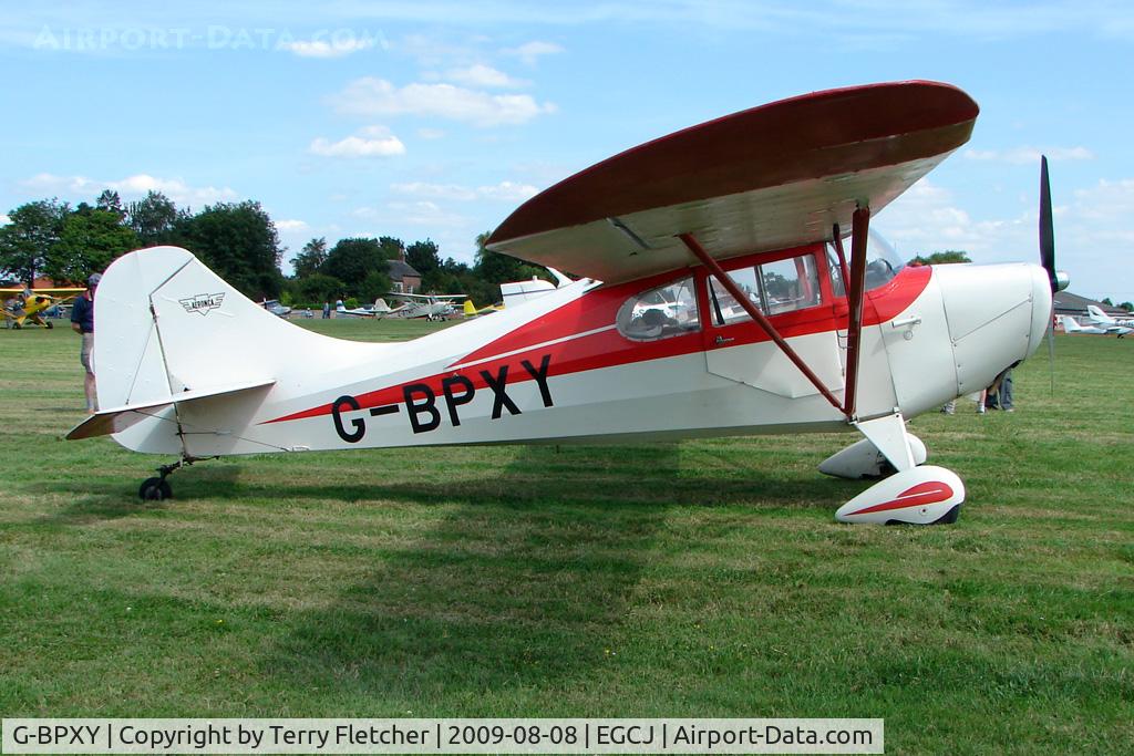 G-BPXY, 1947 Aeronca 11AC Chief C/N 11AC-S-50, Aeronca 11AC - Visitor to Sherburn for the 2009 LAA Great Northern Rally