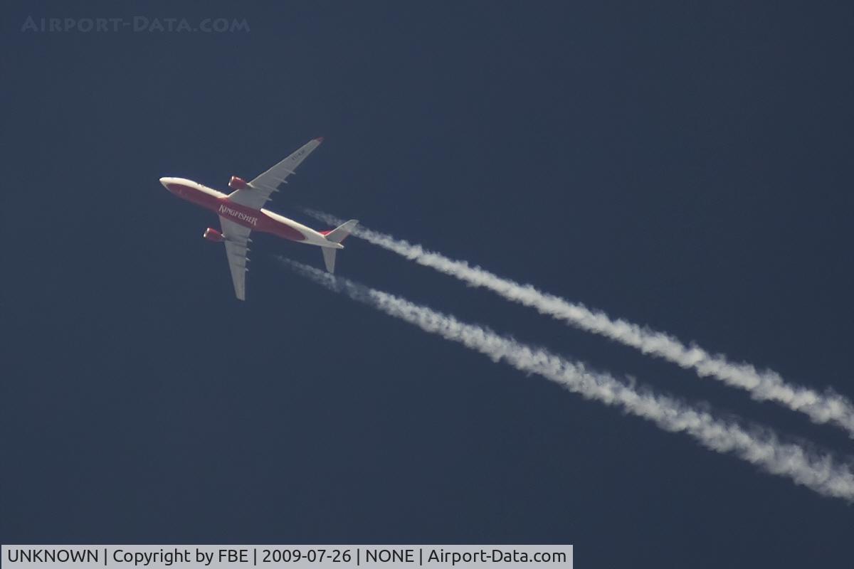 UNKNOWN, Contrails Various C/N Unknown, Kingfisher A330 cruises high over EDDF