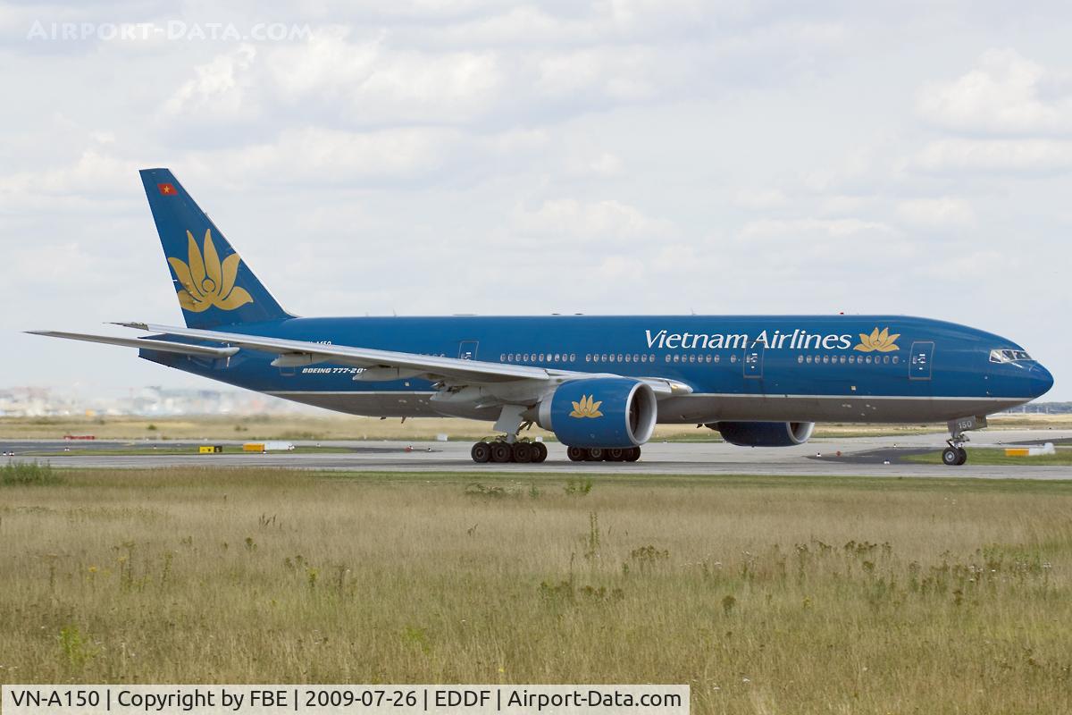 VN-A150, 2005 Boeing 777-2Q8/ER C/N 32717, departing EDDF on RW18W