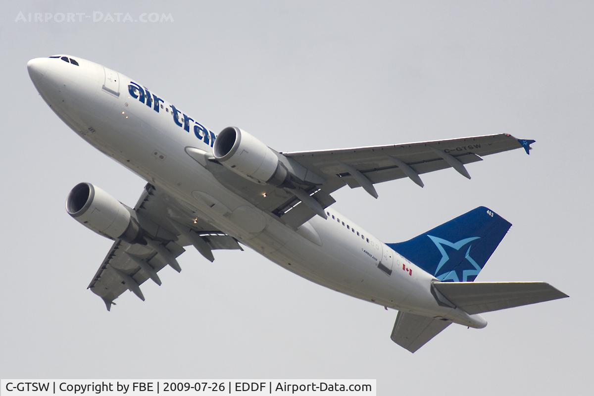 C-GTSW, 1988 Airbus A310-304 C/N 483, departing EDDF