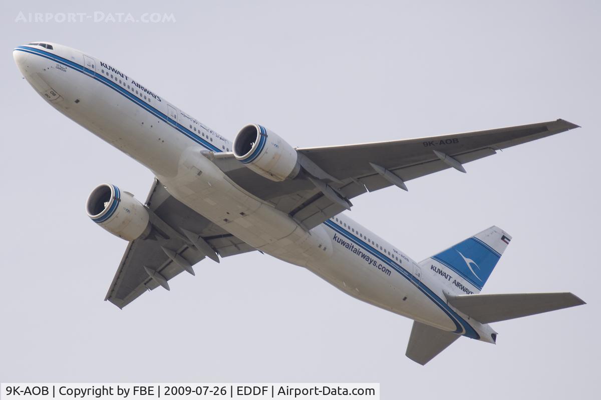 9K-AOB, 1998 Boeing 777-269/ER C/N 28744, departing EDDF