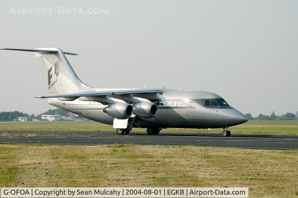 G-OFOA, 1983 British Aerospace BAe.146-100 C/N E1006, G-OFOA, a BAE 146-100 taxies in at Biggin Hill Airport, Biggin Hill, Kent, U.K. 01/08/2004