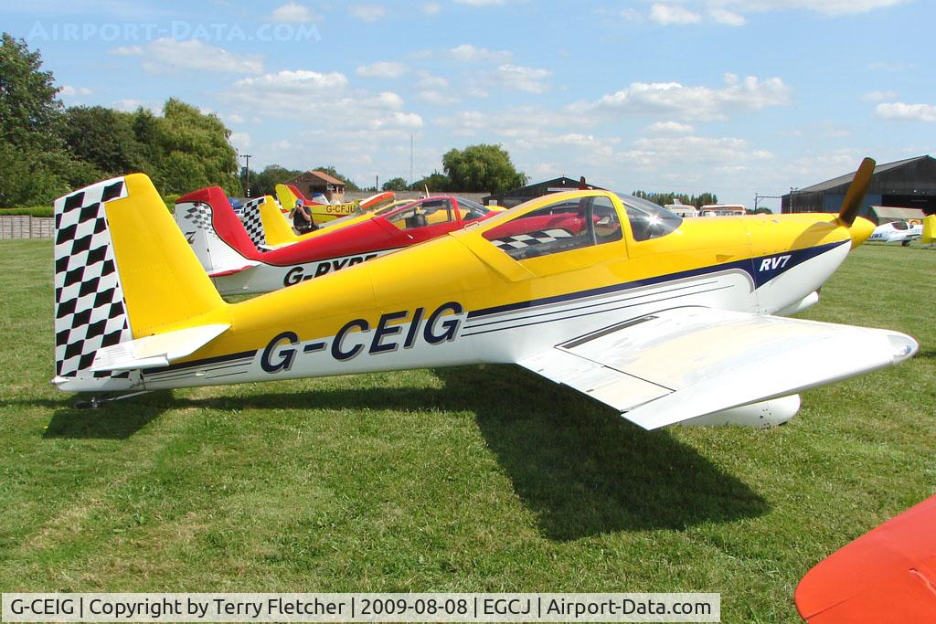G-CEIG, 2007 Vans RV-7 C/N PFA 323-14402, Vans RV-7 - Visitor to Sherburn for the 2009 LAA Great Northern Rally