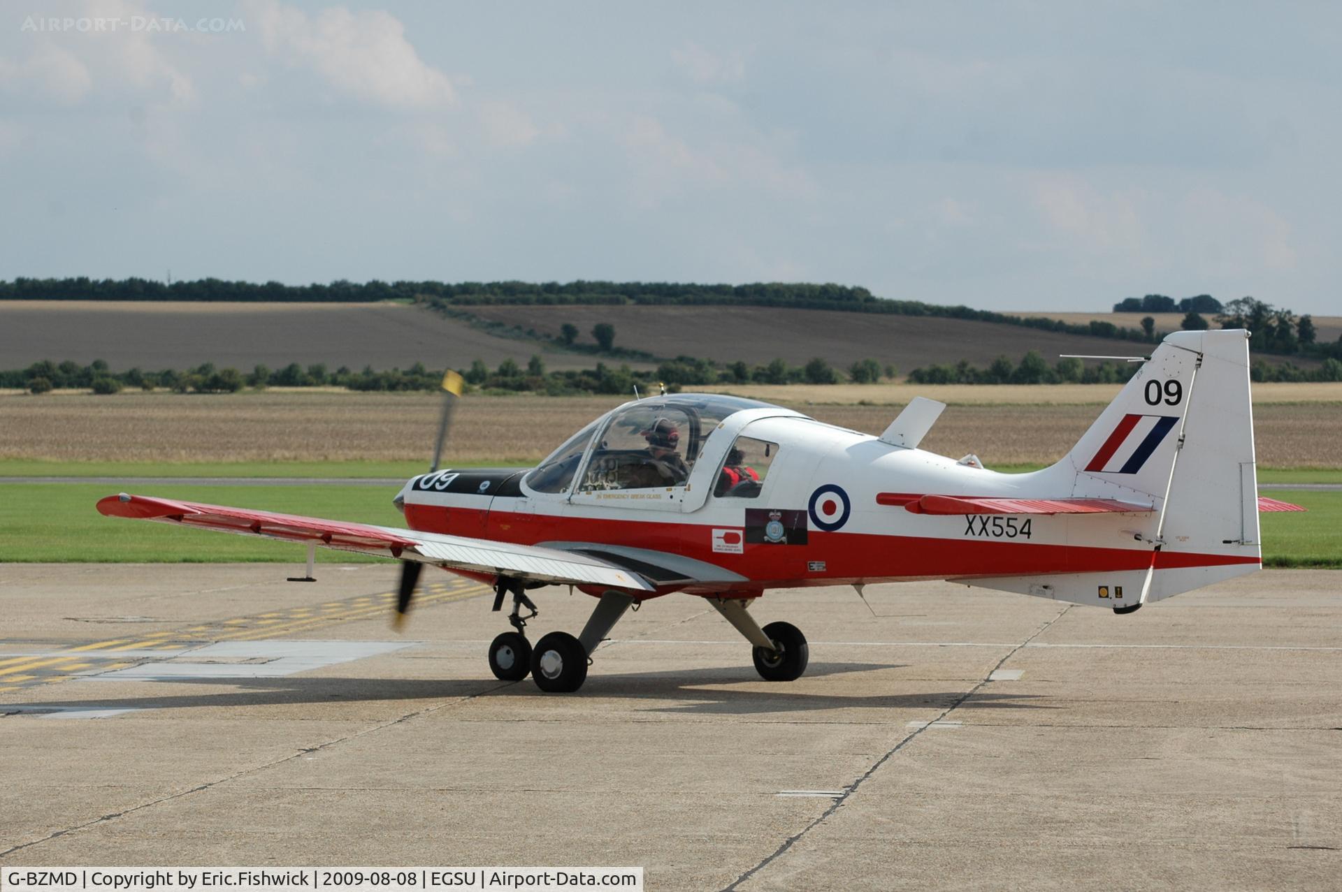 G-BZMD, 1973 Scottish Aviation Bulldog T.1 C/N BH120/247, 1. XX554 Bulldog at Duxford