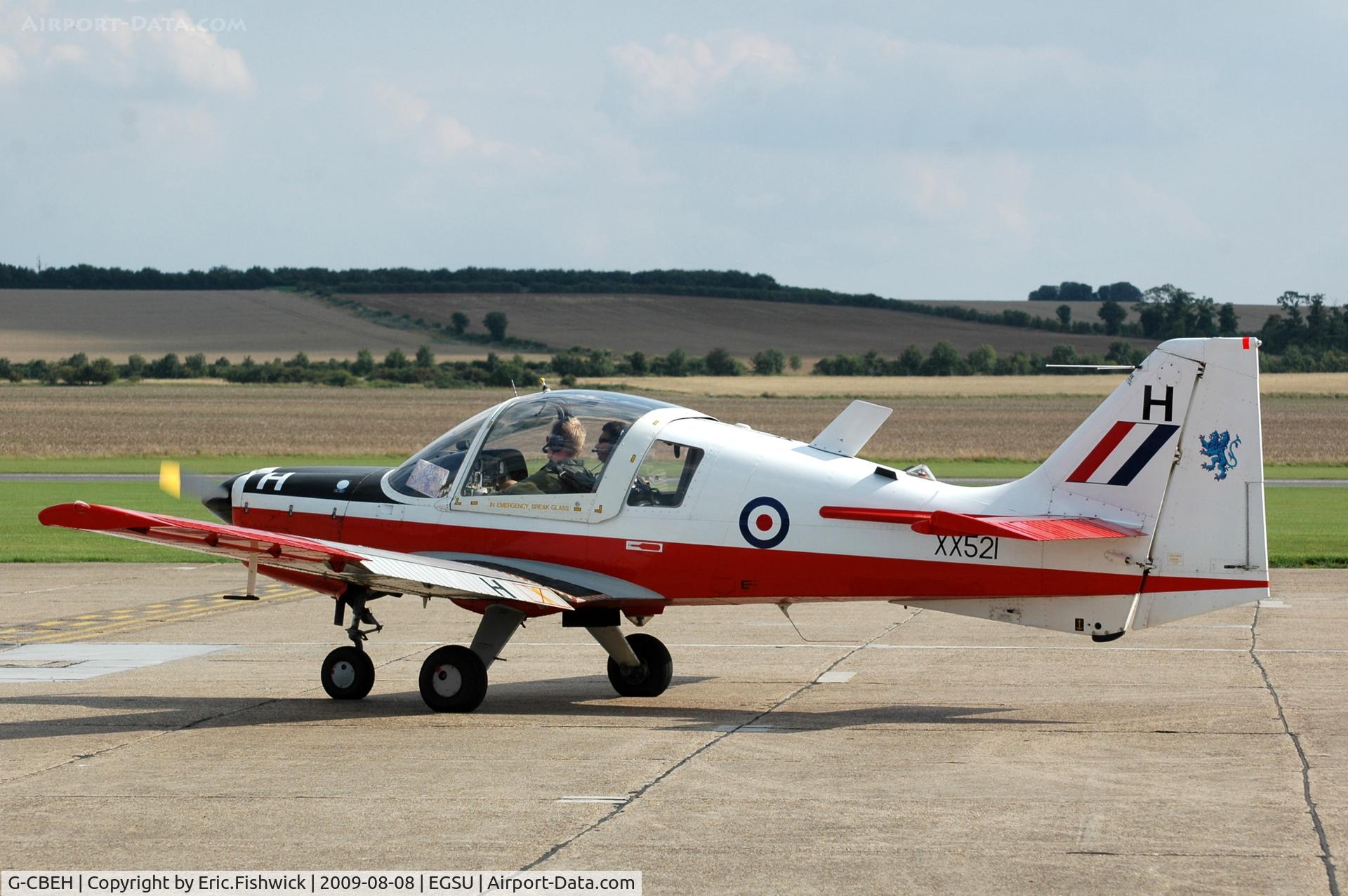 G-CBEH, 1973 Scottish Aviation Bulldog T.1 C/N BH120/207, XX521 Bulldog at Duxford