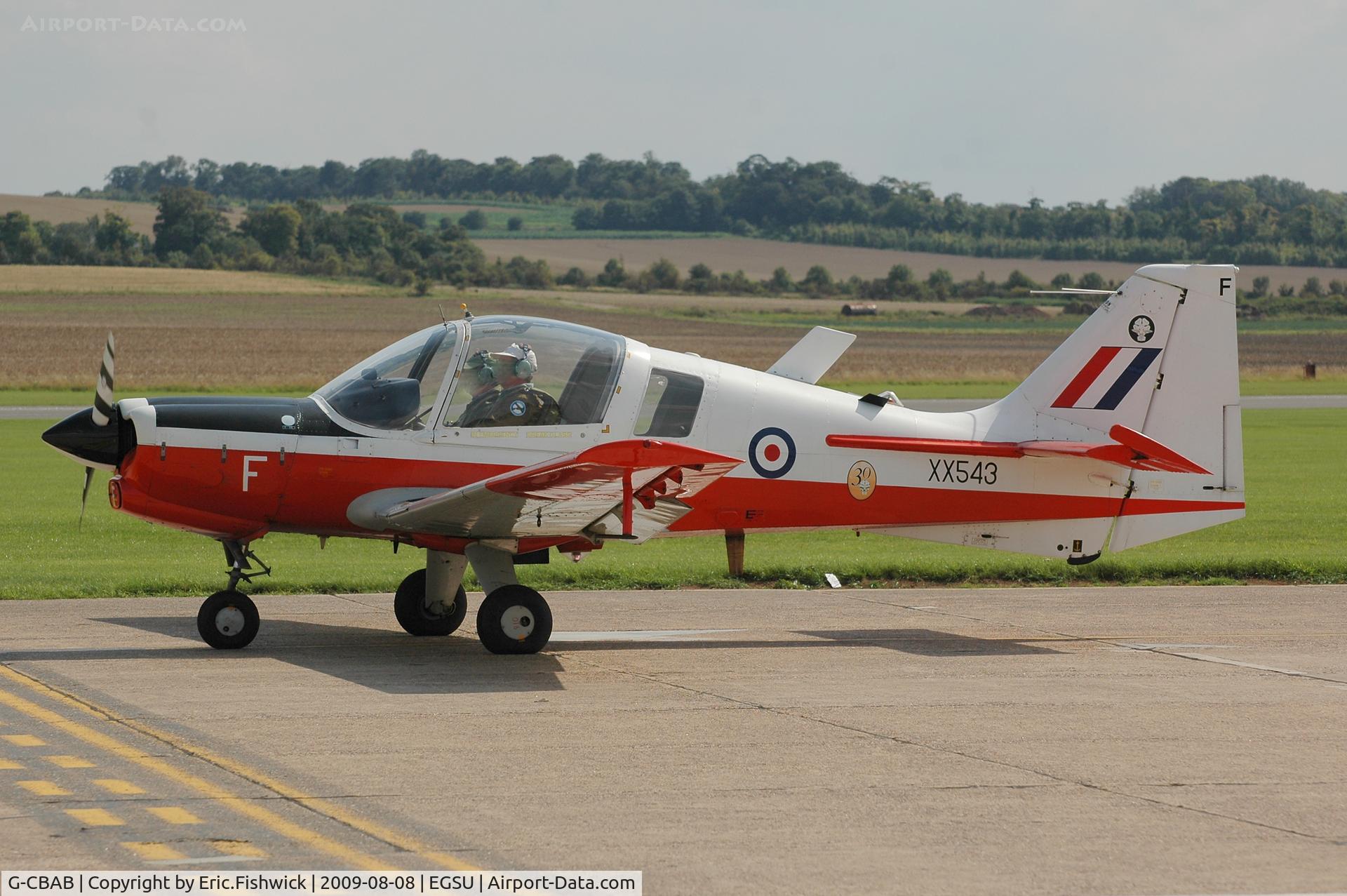 G-CBAB, 1973 Scottish Aviation Bulldog T.1 C/N BH.120/235, 1. XX543 Bulldog at Duxford