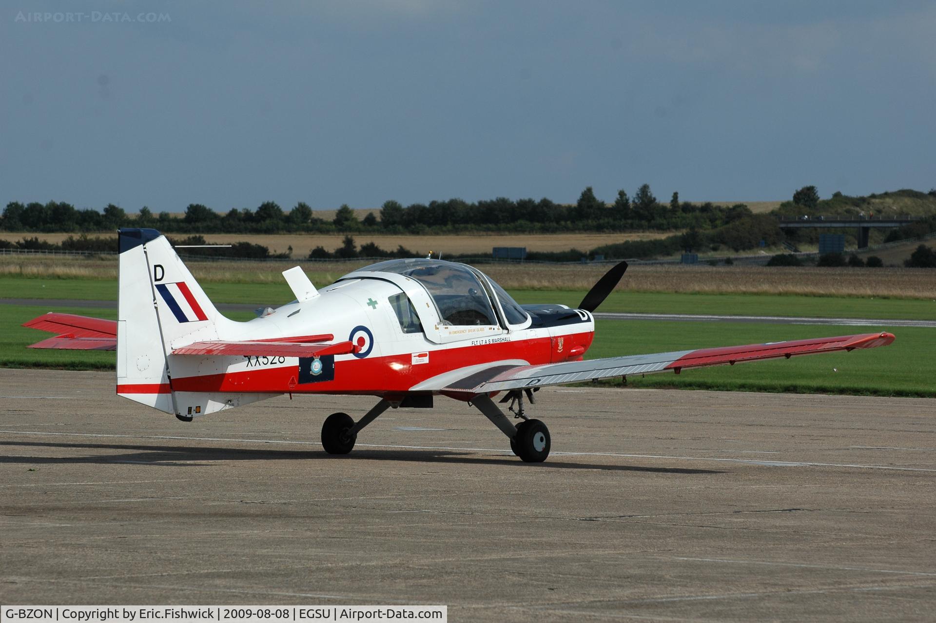 G-BZON, 1973 Scottish Aviation Bulldog T.1 C/N BH120/214, XX528 at Duxford