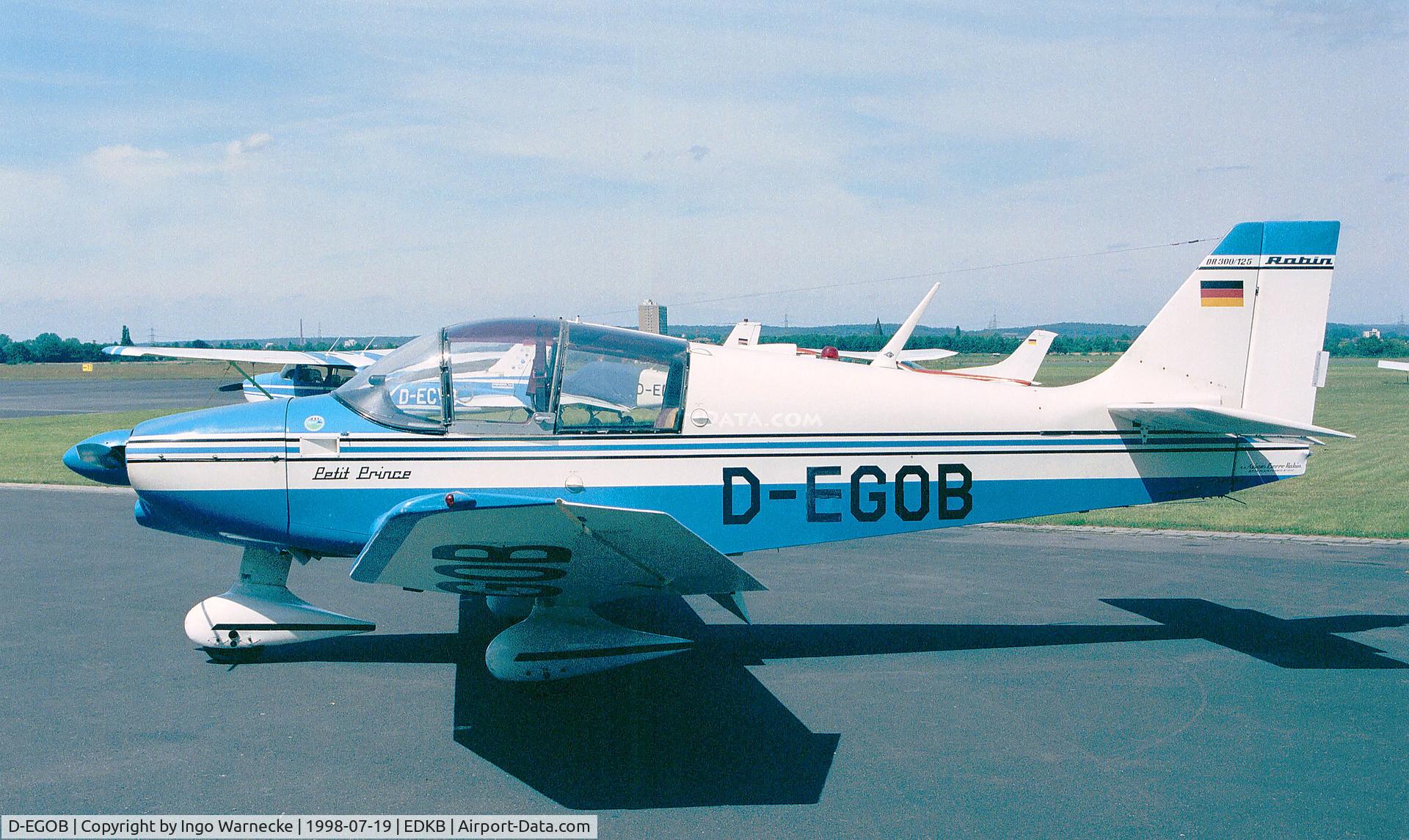 D-EGOB, CEA DR 315 C/N 0662, CEA DR.315 (DR.300/125) Petit Prince at Bonn-Hangelar airfield