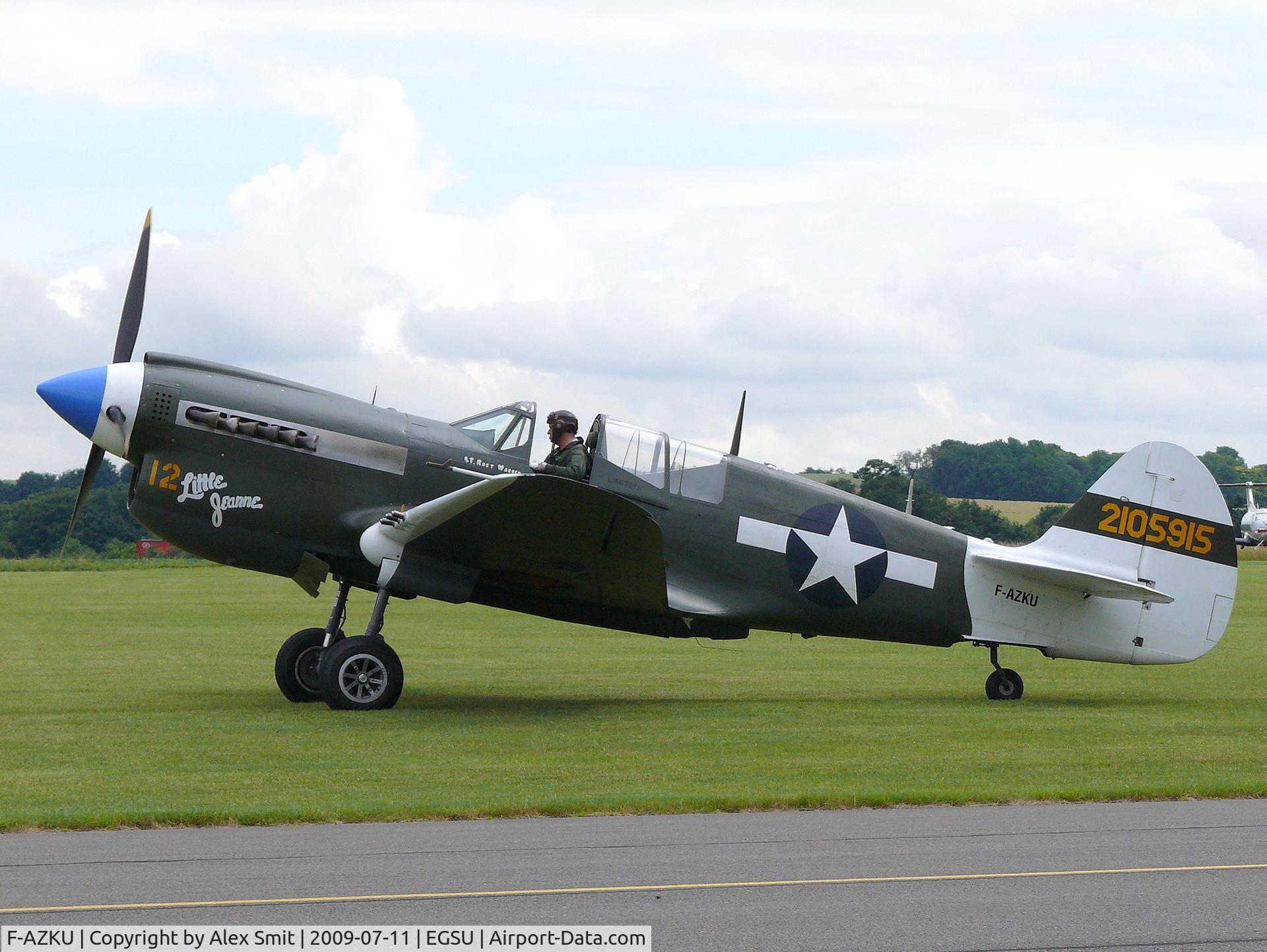 F-AZKU, 1942 Curtiss P-40N Warhawk C/N 29677, Curtiss P-40N Kittyhawk F-AZKU Societe de development & promotion d'aviation painted as US Air Force 42-105915/12 Little Jeanne