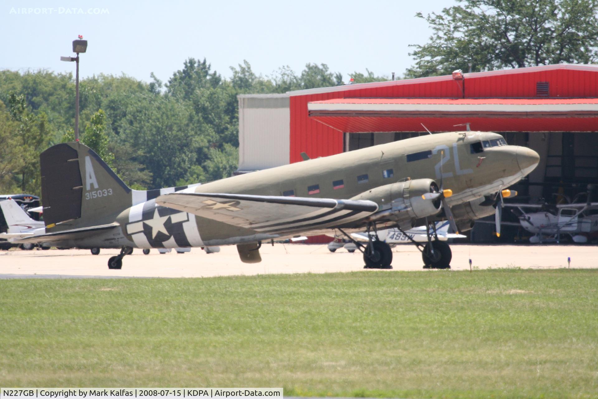N227GB, 1945 Douglas DC-3C C/N 16597, Douglas DC-3C, N229GB on the ramp KDPA.