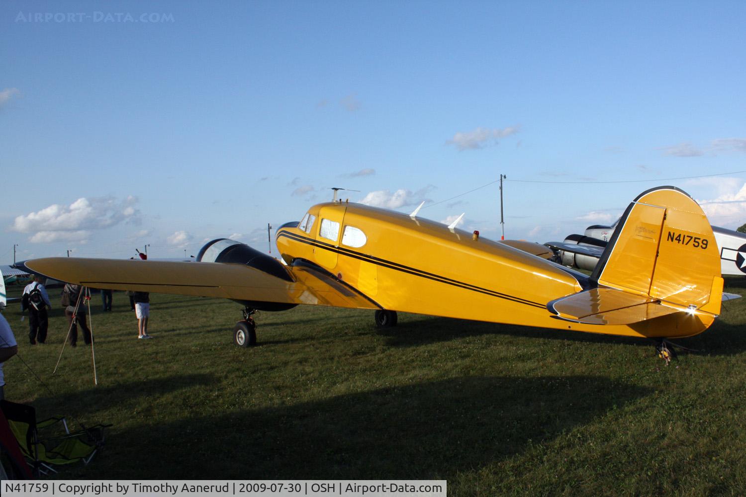 N41759, 1944 Cessna UC-78 (T-50) Bobcat C/N 5807, 1944 Cessna T-50, c/n: 5807