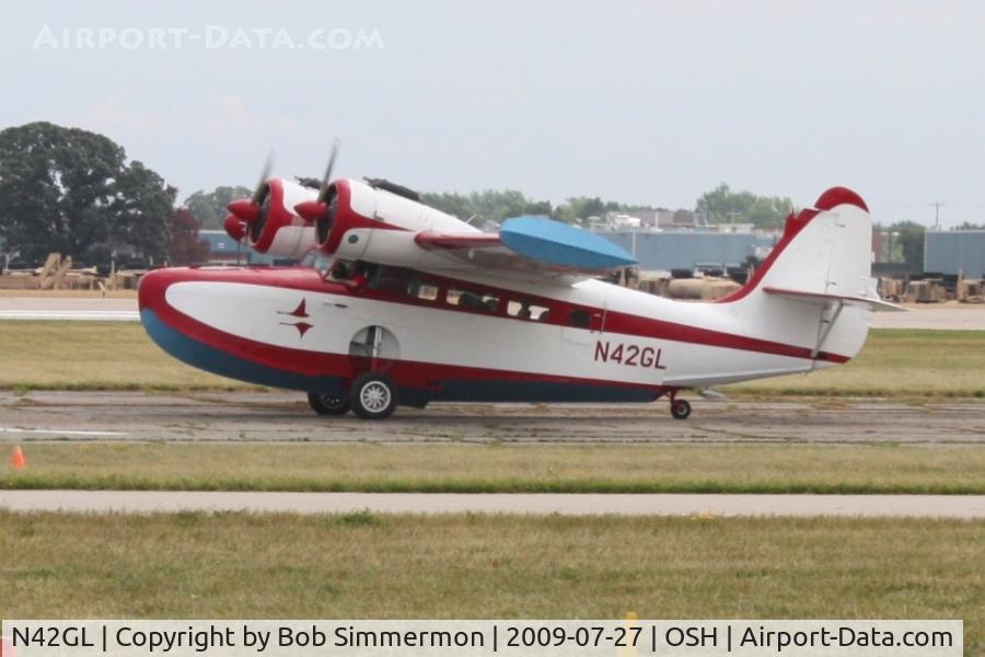N42GL, 1944 Grumman G-21A Goose C/N B-52, Arriving at Airventure 2009 - Oshkosh, Wisconsin