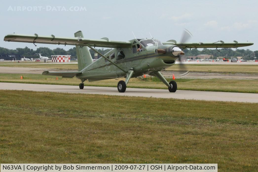N63VA, 1955 De Havilland Canada DHC-2 Turbo Beaver Mk.3 C/N 850, Arriving at Airventure 2009 - Oshkosh, Wisconsin