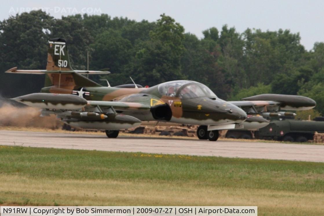 N91RW, Cessna A-37A Dragonfly C/N 40026, Departing RWY 18 at Airventure 2009 - Oshkosh, Wisconsin