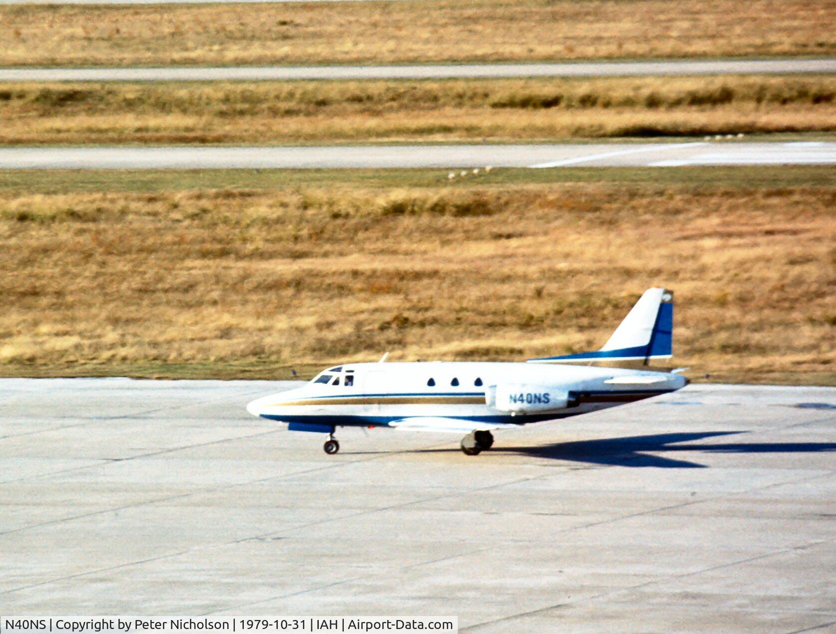 N40NS, 1973 North American Sabre 40A C/N 282-126, Sabre 40A at Houston International in October 1979.