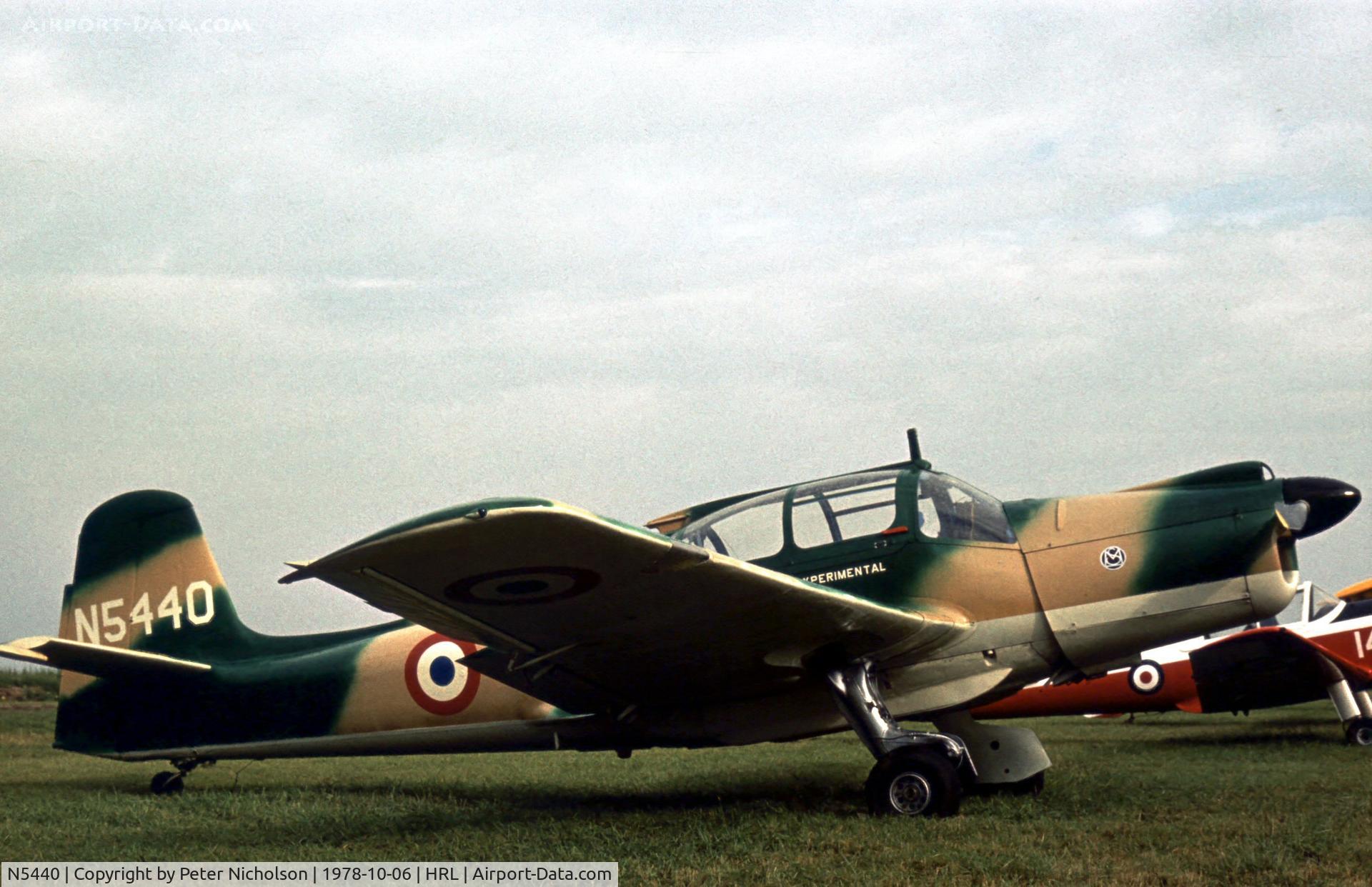 N5440, 1954 Morane-Saulnier MS-733 Alcyon C/N 40, MS.733 Alcyon, ex French Air Force serial 55-40, seen at the Confederate Air Force Airshow of 1978 at Harlingen.