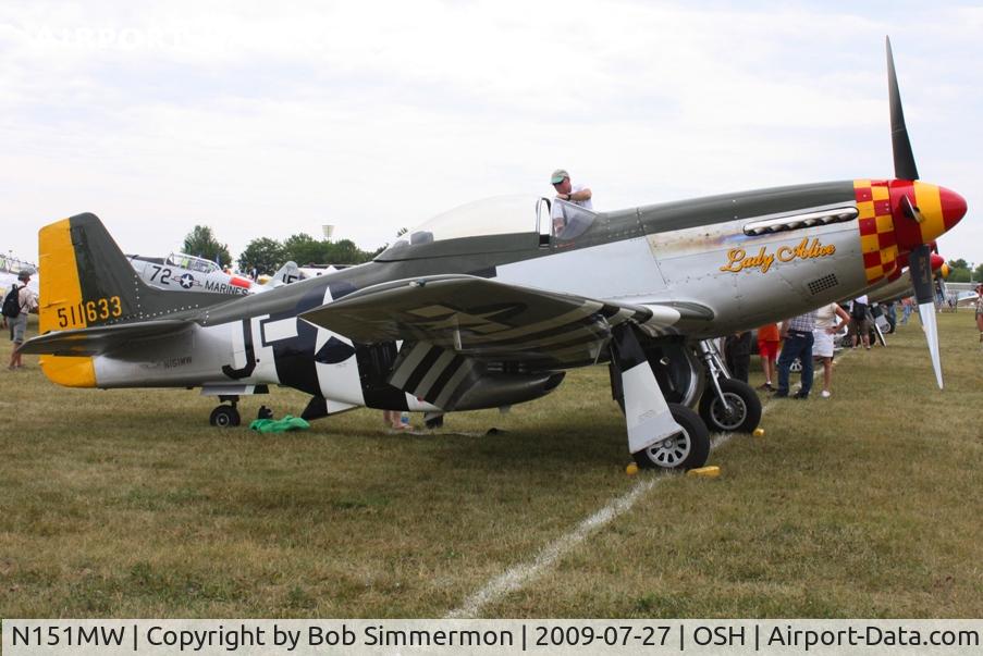N151MW, 1945 North American P-51D Mustang C/N 124-48386, Airventure 2009 - Oshkosh, Wisconsin