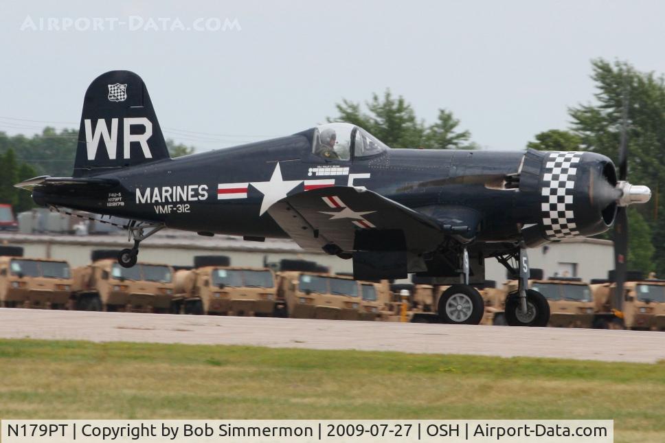N179PT, 1948 Vought F4U-5 Corsair C/N Not found (Bu122179), Departing RWY 18 at Airventure 2009 - Oshkosh, Wisconsin