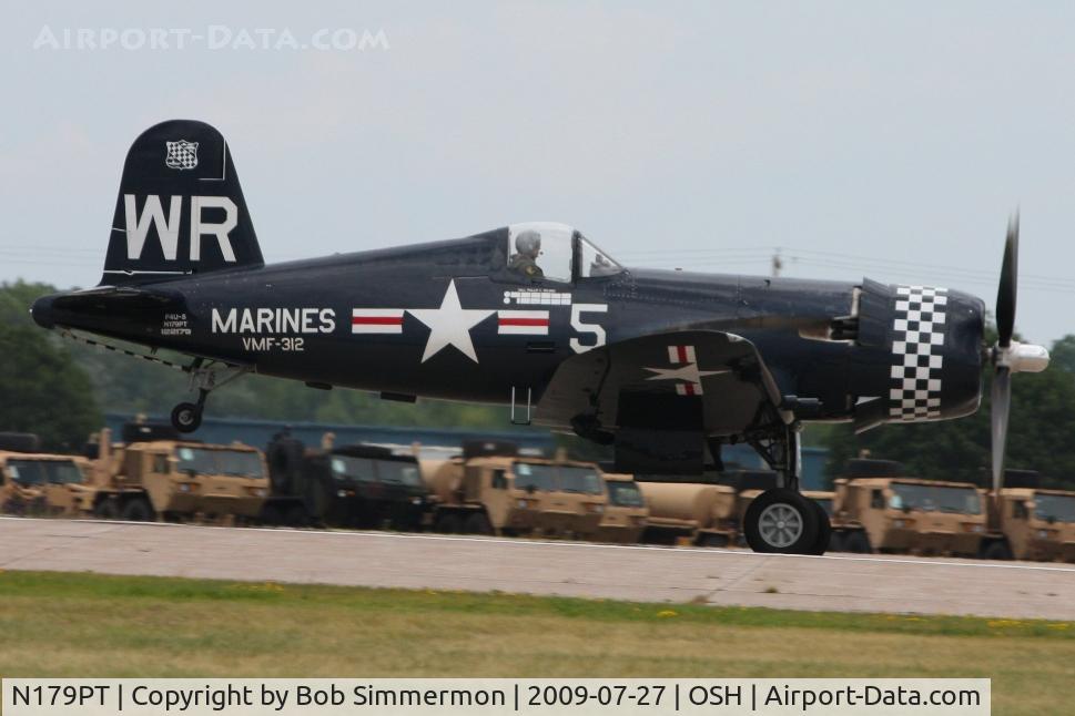 N179PT, 1948 Vought F4U-5 Corsair C/N Not found (Bu122179), Departing RWY 18 at Airventure 2009 - Oshkosh, Wisconsin