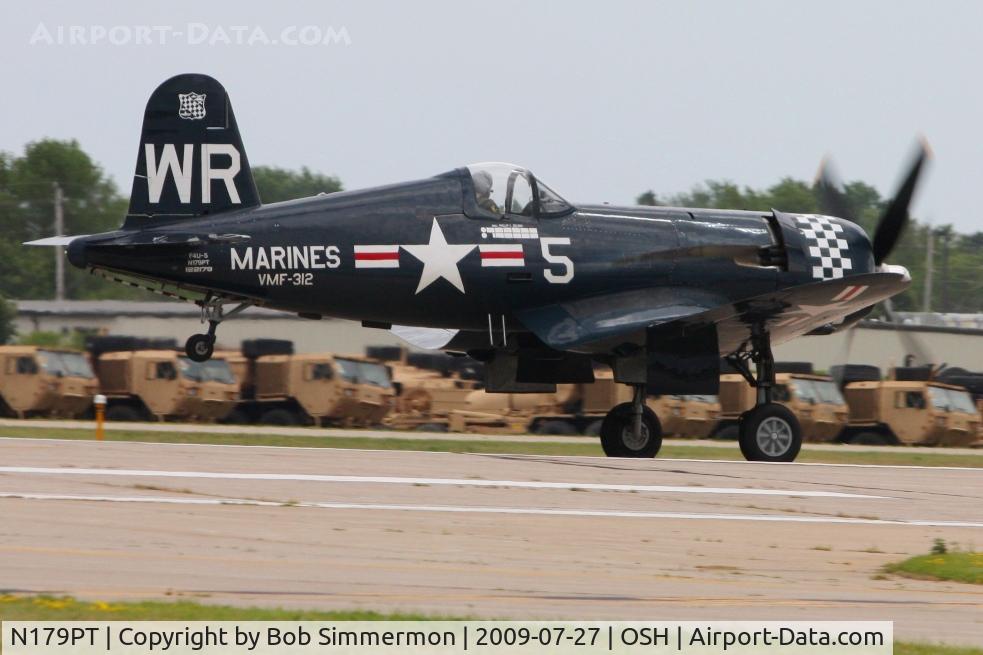 N179PT, 1948 Vought F4U-5 Corsair C/N Not found (Bu122179), Departing RWY 18 at Airventure 2009 - Oshkosh, Wisconsin
