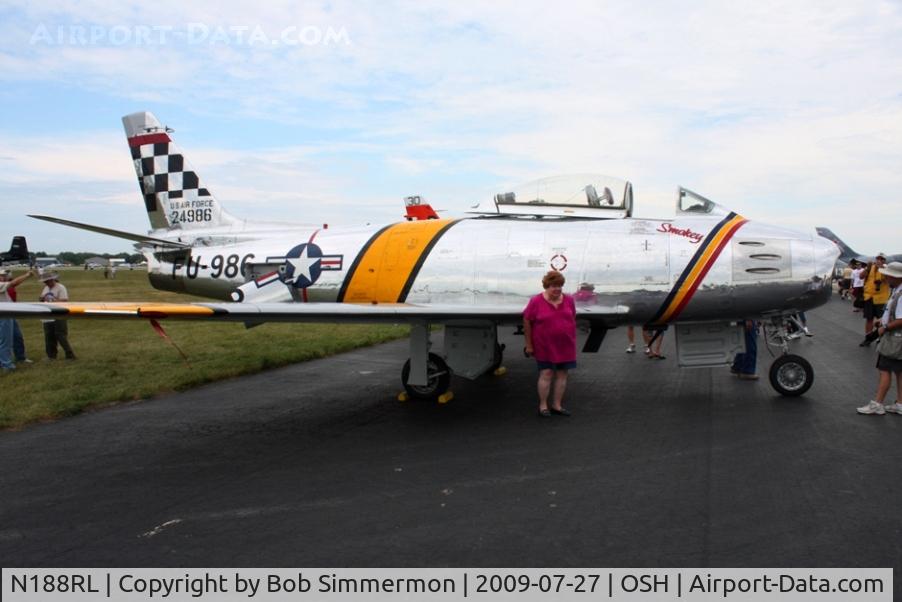 N188RL, 1952 North American F-86F Sabre C/N 191-682, Airventure 2009 - Oshkosh, Wisconsin