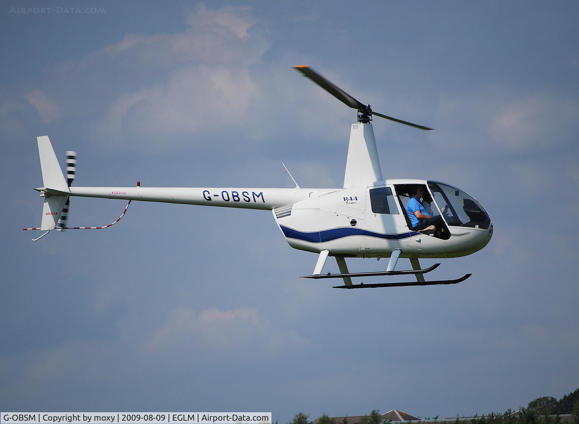 G-OBSM, 2001 Robinson R44 Raven C/N 1030, Robinson R44 at White Waltham