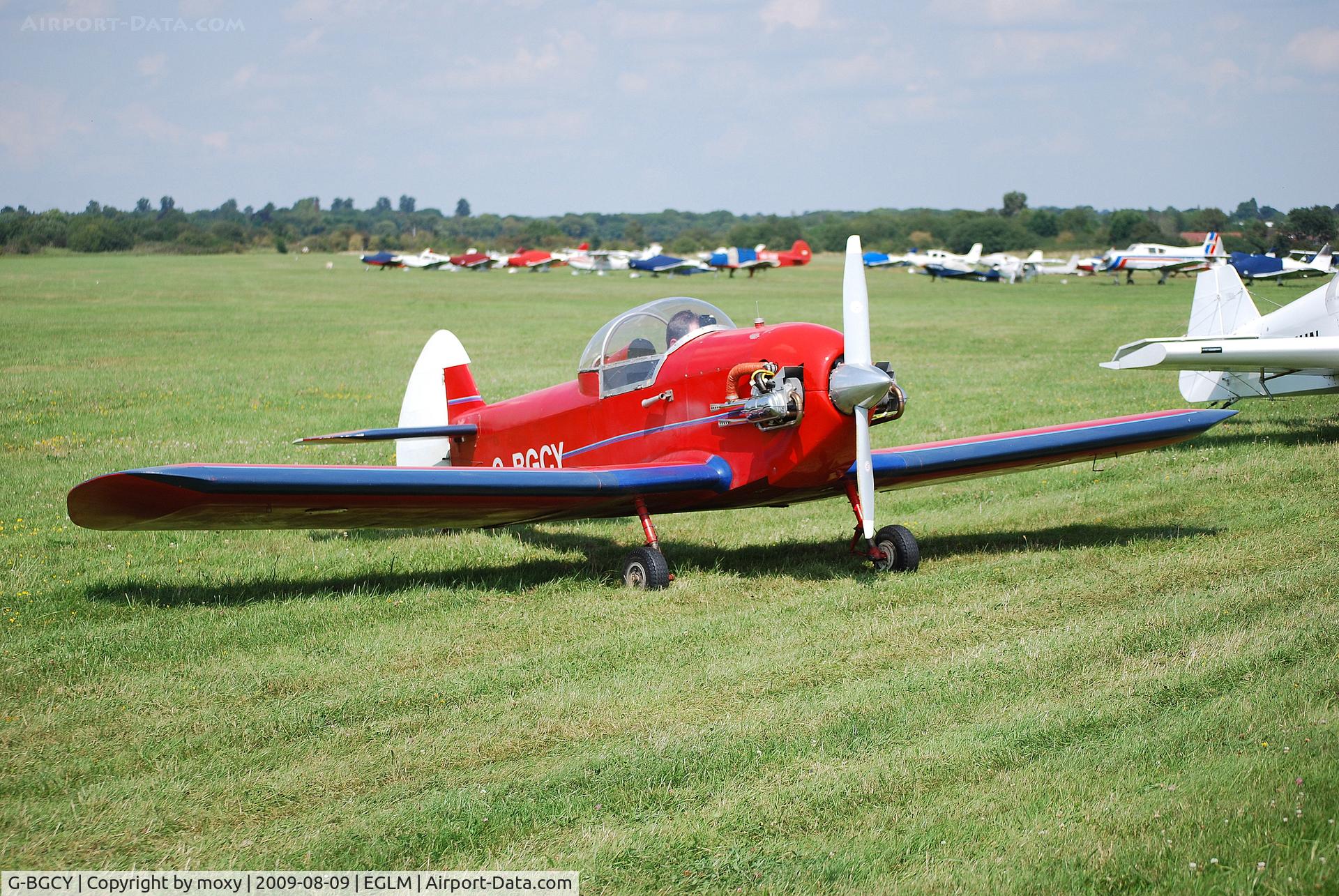 G-BGCY, 1993 Taylor Monoplane C/N PFA 055-10370, Taylor Monoplane visiting White Waltham from Fenlands