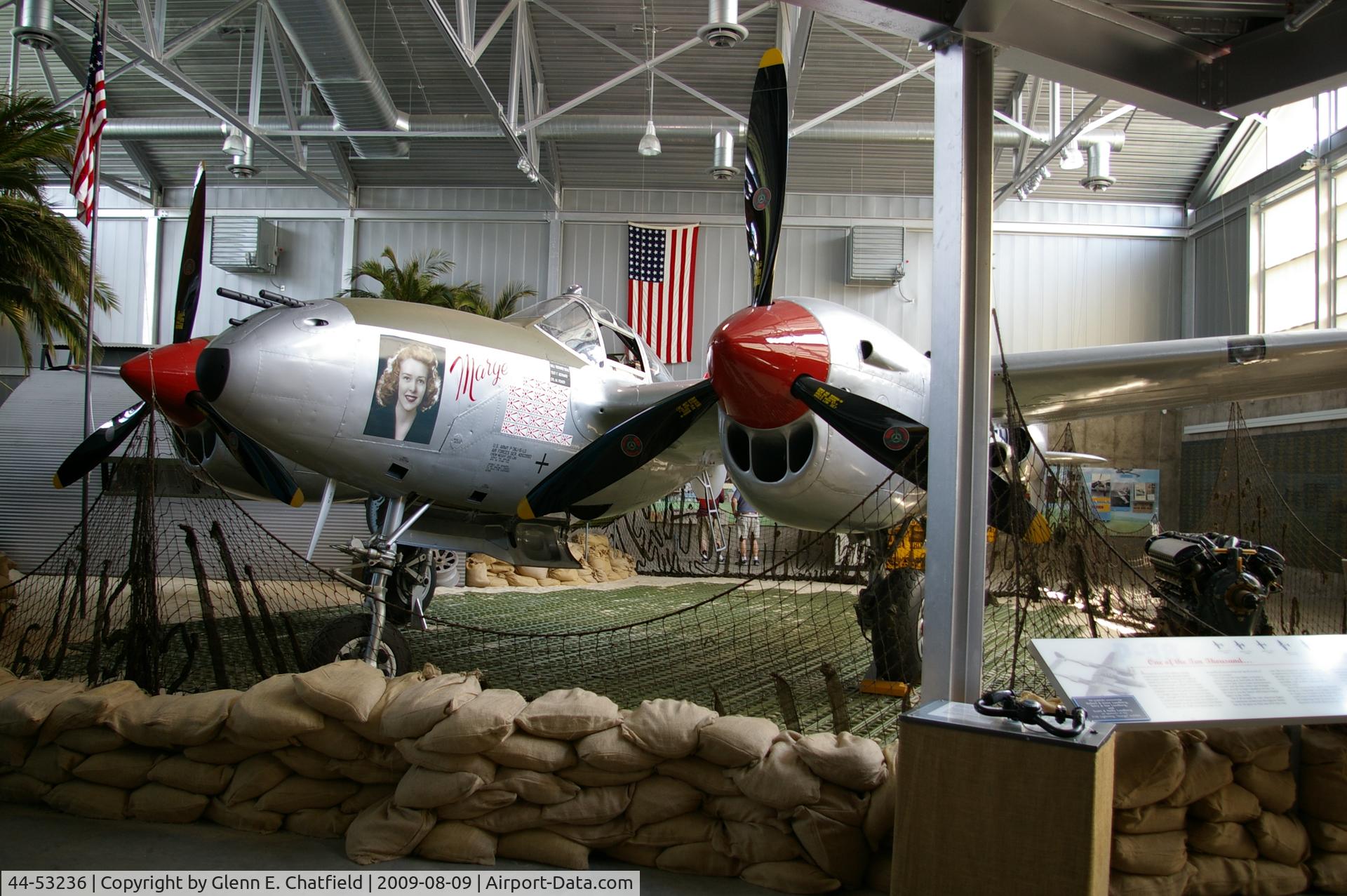 44-53236, 1944 Lockheed P-38L-5-LO Lightning C/N 422-8526, At Superior, WI Richard I. Bong WWII Heritage Center