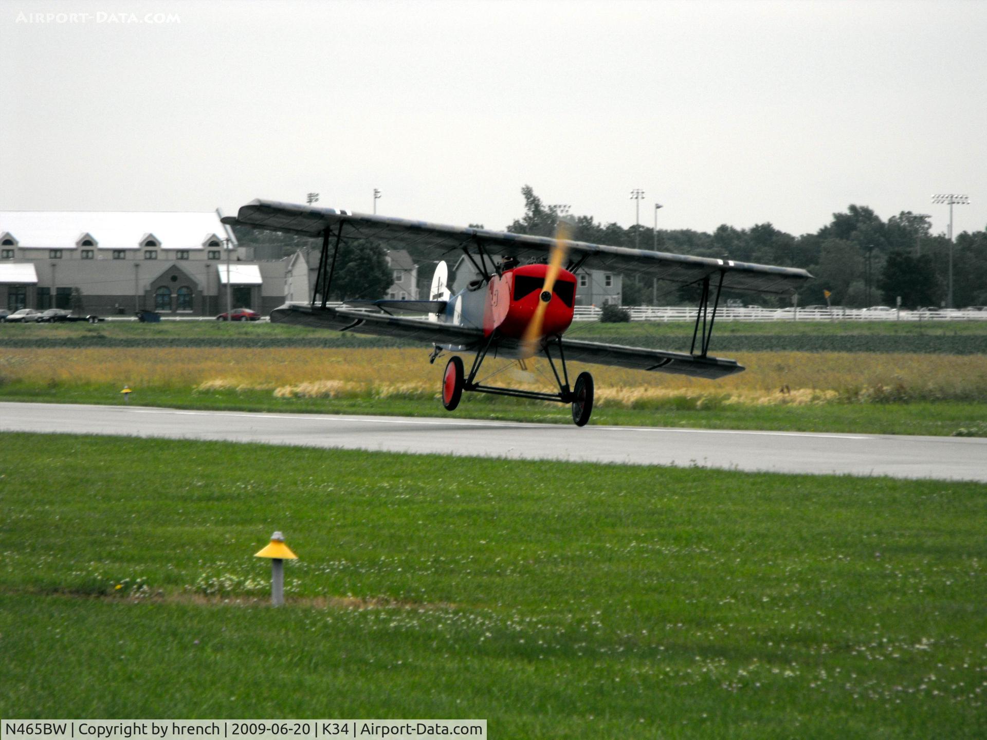 N465BW, Fokker D-VII Replica C/N 465-18, Gardner WWI fly-in