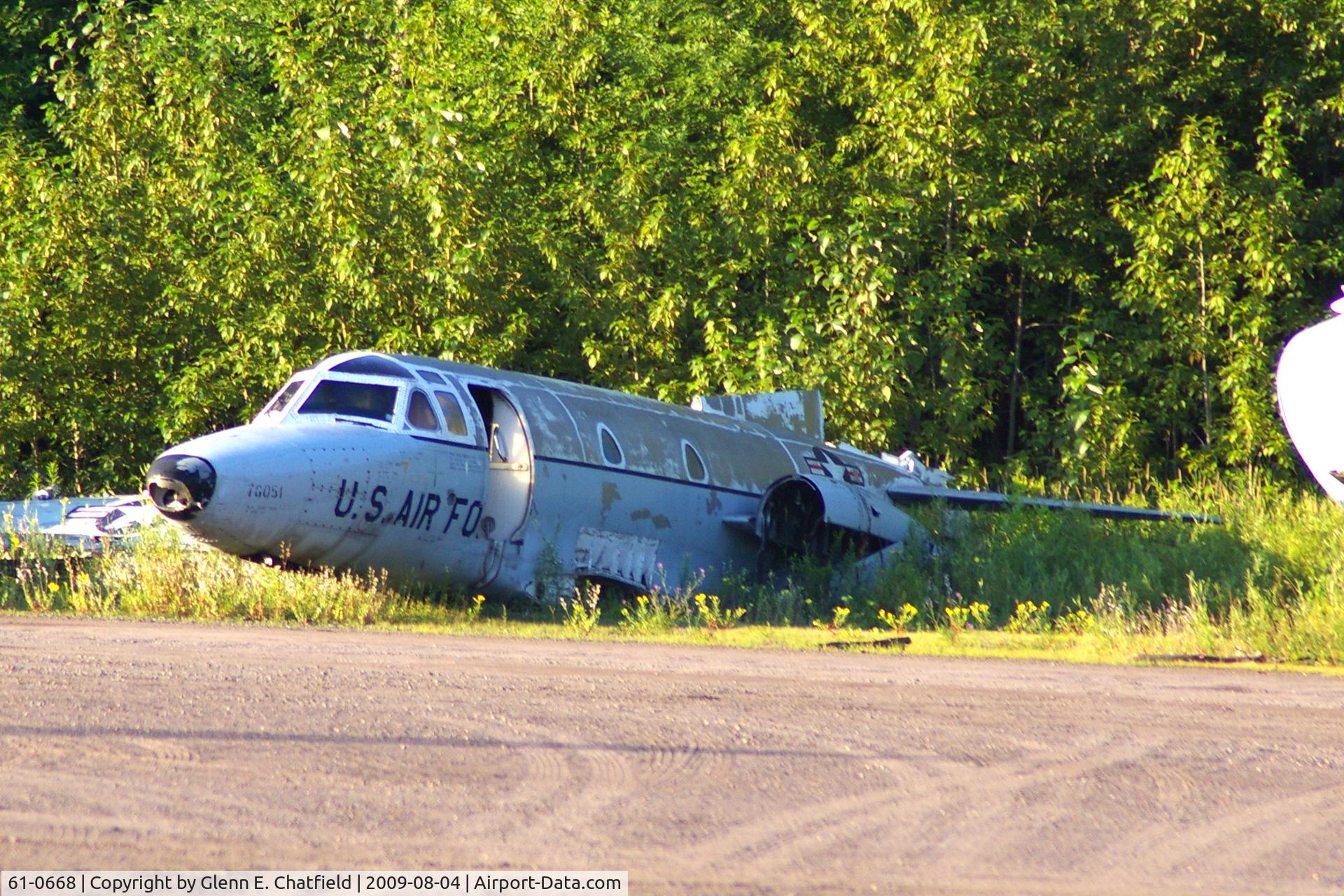 61-0668, 1961 North American CT-39A Sabreliner C/N 265-71, At the Aircraft Rescue & Fire Fighting Training Center
