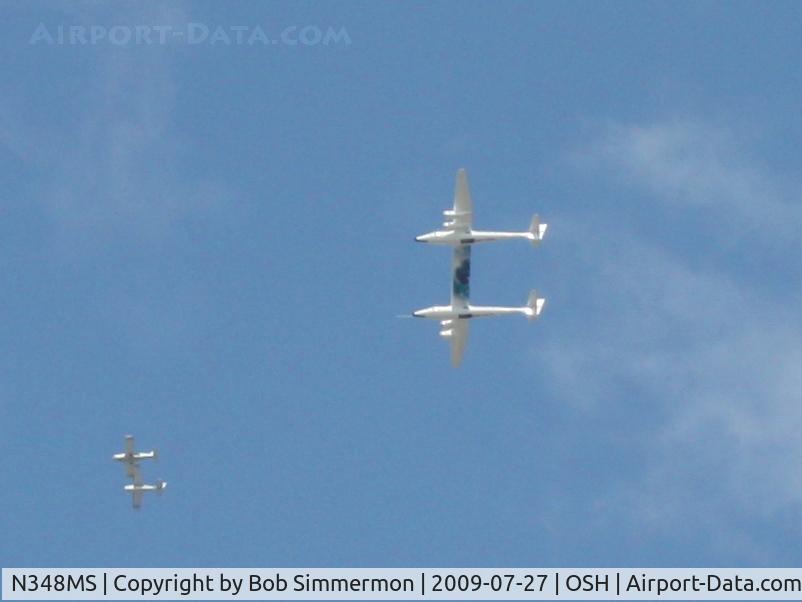 N348MS, 2008 Scaled Composites 348 C/N 001, Overflying Airventure 2009 - Oshkosh, Wisconsin