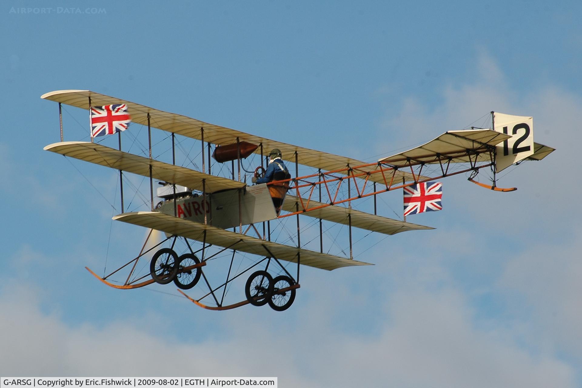 G-ARSG, 1964 Avro Roe Triplane Type IV replica C/N TRI.1, G-ARSG at Shuttleworth Collection Evening Air Display