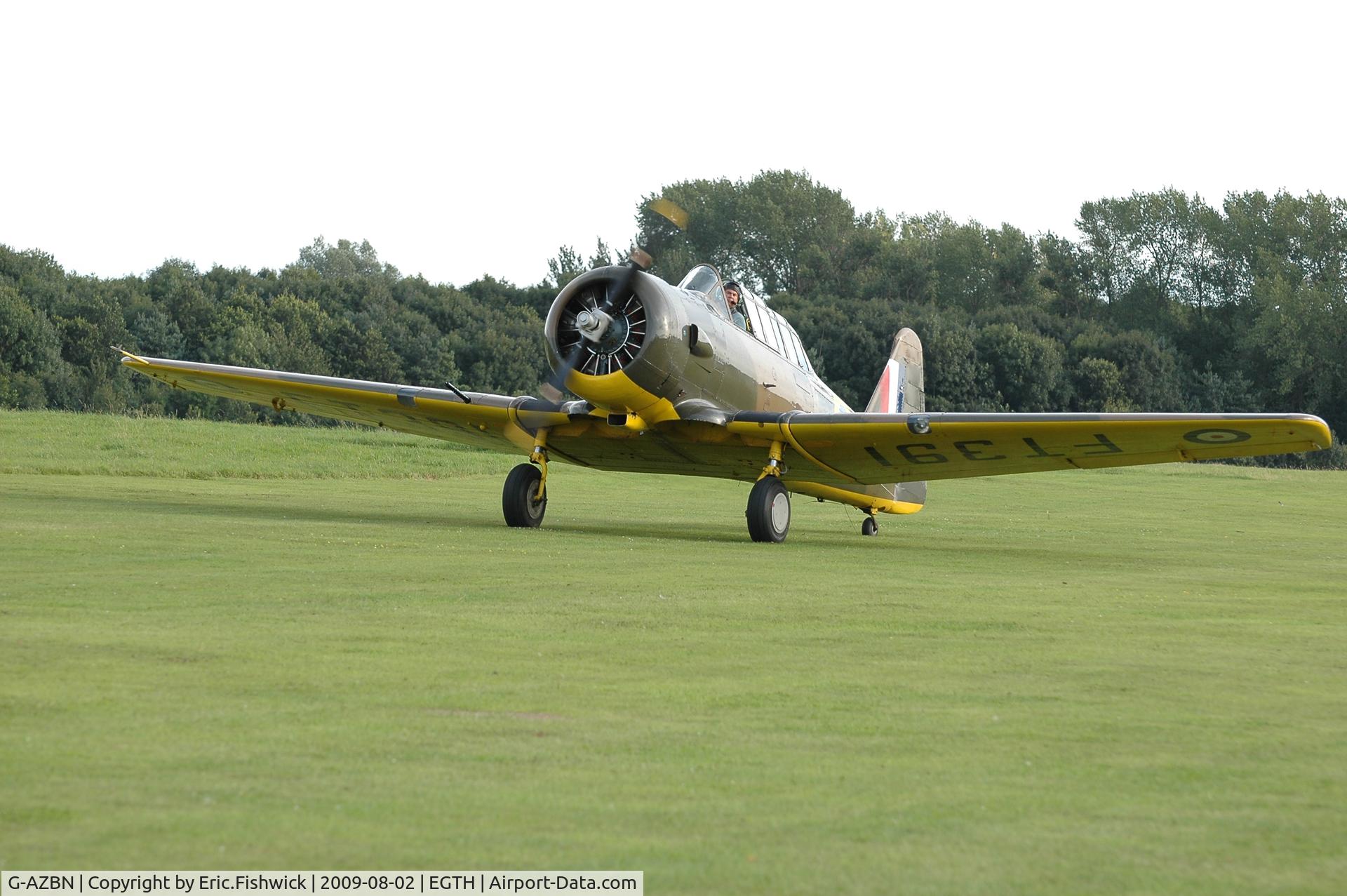 LN-AMY, North American AT-6D Harvard III C/N 88-16849 (42-85068), 3. FT391 T-6 Harvard departing the Shuttleworth Military Pagent air Display Aug 09