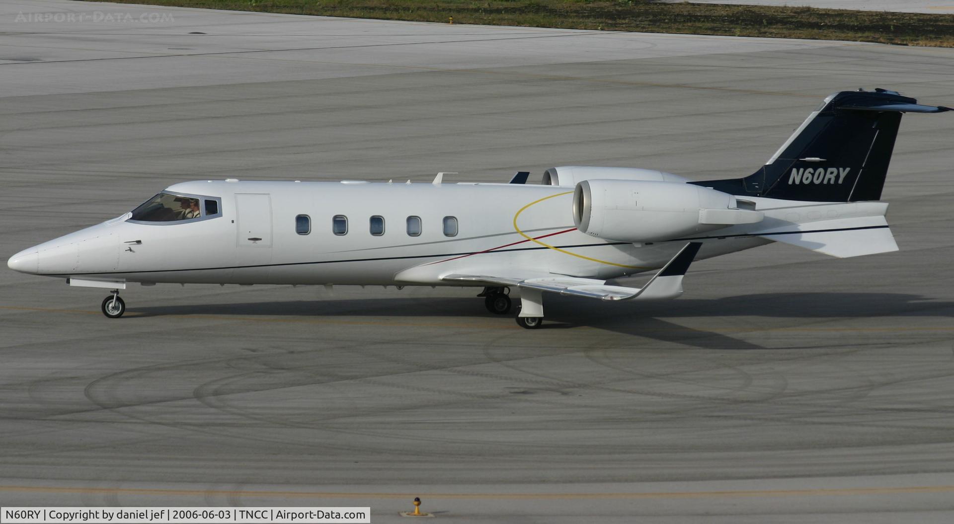 N60RY, 1997 Learjet Inc 60 C/N 108, entering the runway for take off