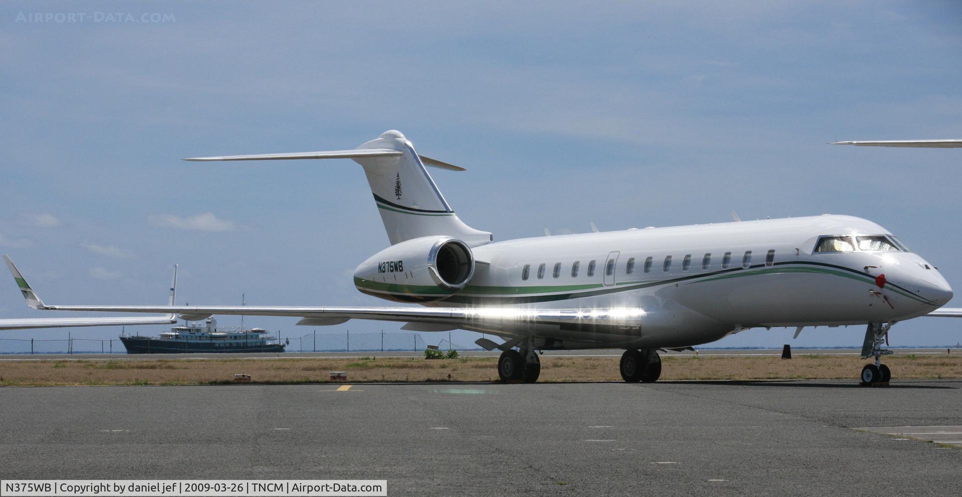 N375WB, 2008 Bombardier BD-700-1A11 Global 5000 C/N 9288, park at the private ramp taking some sun