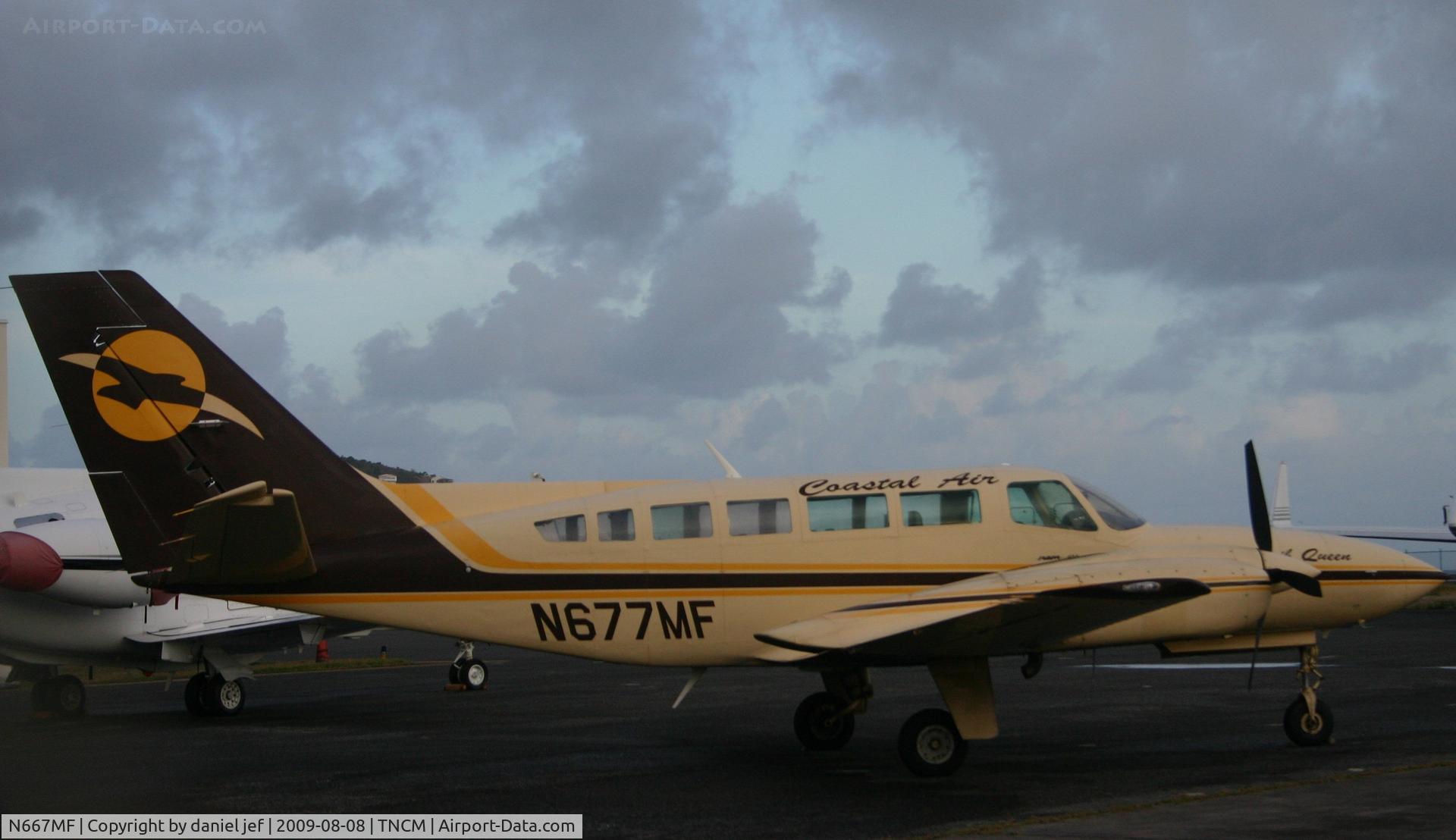 N667MF, Cessna 404 Titan C/N 404-0421, park at the private ramp