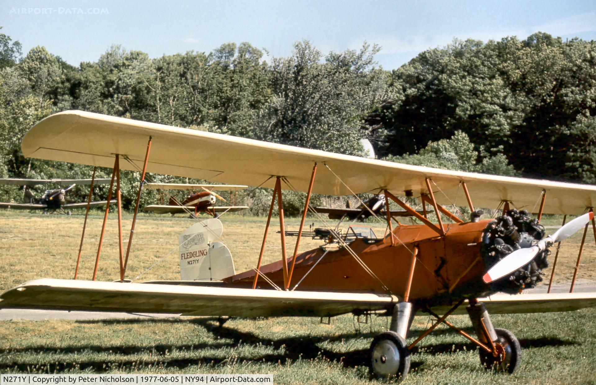 N271Y, 1929 Curtiss-Wright Fledgling C/N B-52, Cole Palen's Fledgling as seen at the Rhinebeck Airshow in the Summer of 1977.