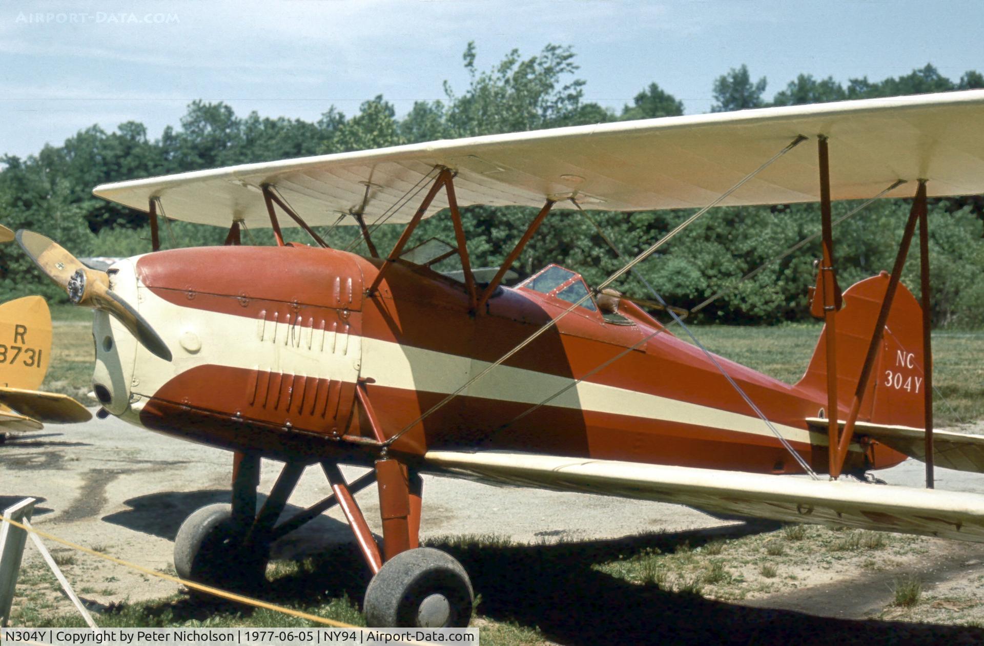 N304Y, 1931 Great Lakes 2T-1 Sport Trainer C/N 191, One of the Great Lakes trainers as NC304Y at the Rhinebeck Airshow in June 1977.