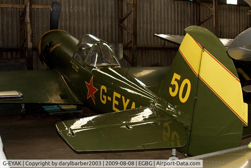 G-EYAK, 1980 Yakovlev Yak-50 C/N 801804, Alpha Kilo at EGBG