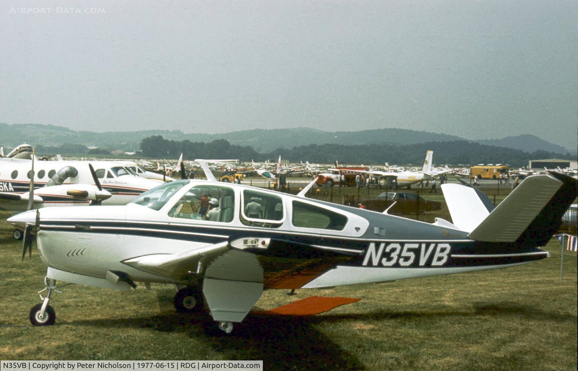 N35VB, 1977 Beech V35B Bonanza C/N D-10000, Beech V35B Bonanza at the 1977 Reading Airshow. Has the 10k construction number special significance??